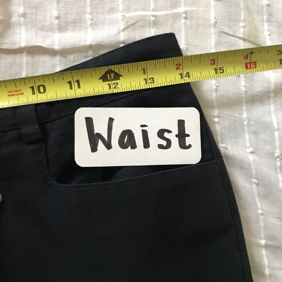 Vintage Liz Claiborne Black Linen Cotton Mid Rise Classic Pleated Trousers - M - Picture 6 of 8